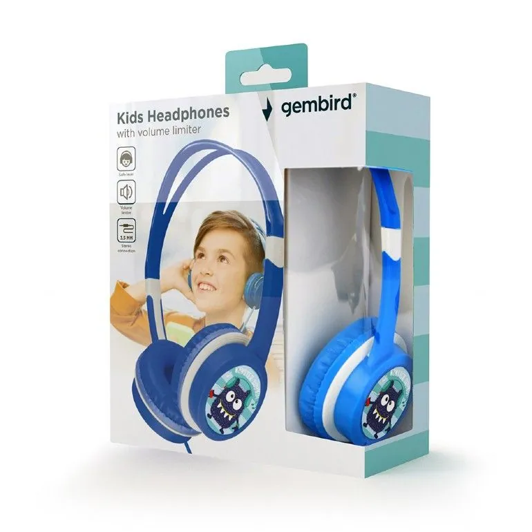 Gembird Gembird MHP-JR-B Headphones for Kids Blue – 2. kép