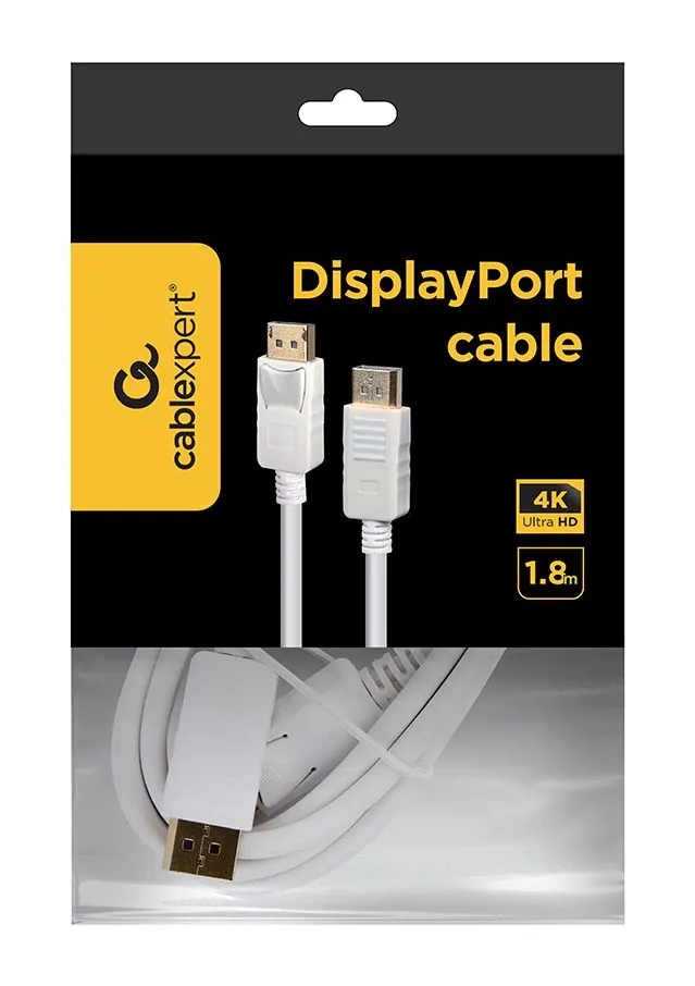 Gembird CC-DP2-6-W DisplayPort Cable 1,8m White – 2. kép