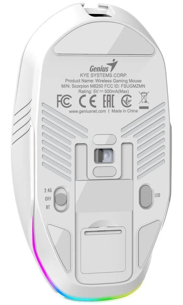 Genius GX Gaming Scorpion M8250 AI Gaming Wireless Bluetooth Mouse White – 4. kép