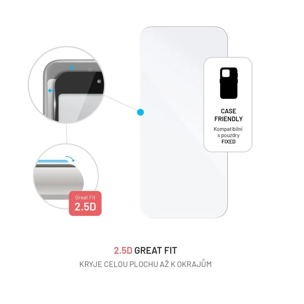 FIXED 2,5D üvegfólia Apple iPhone 16 Plus-hoz – 2. kép
