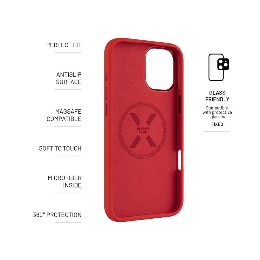 FIXED MagFlow tok Apple iPhone 16 Plus-hoz, piros – 4. kép
