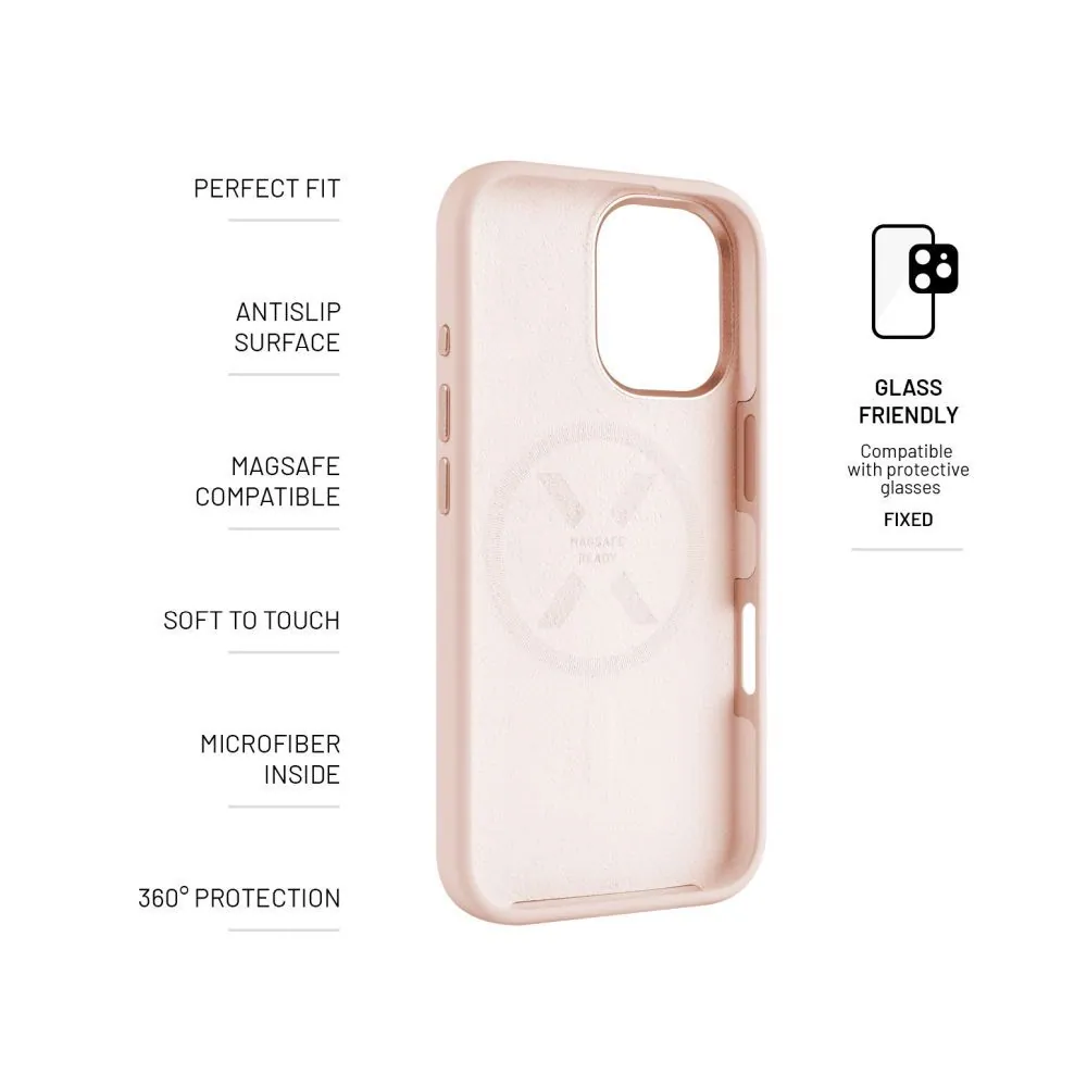 FIXED MagFlow tok Apple iPhone 16 telefonhoz, rózsaszín – 4. kép