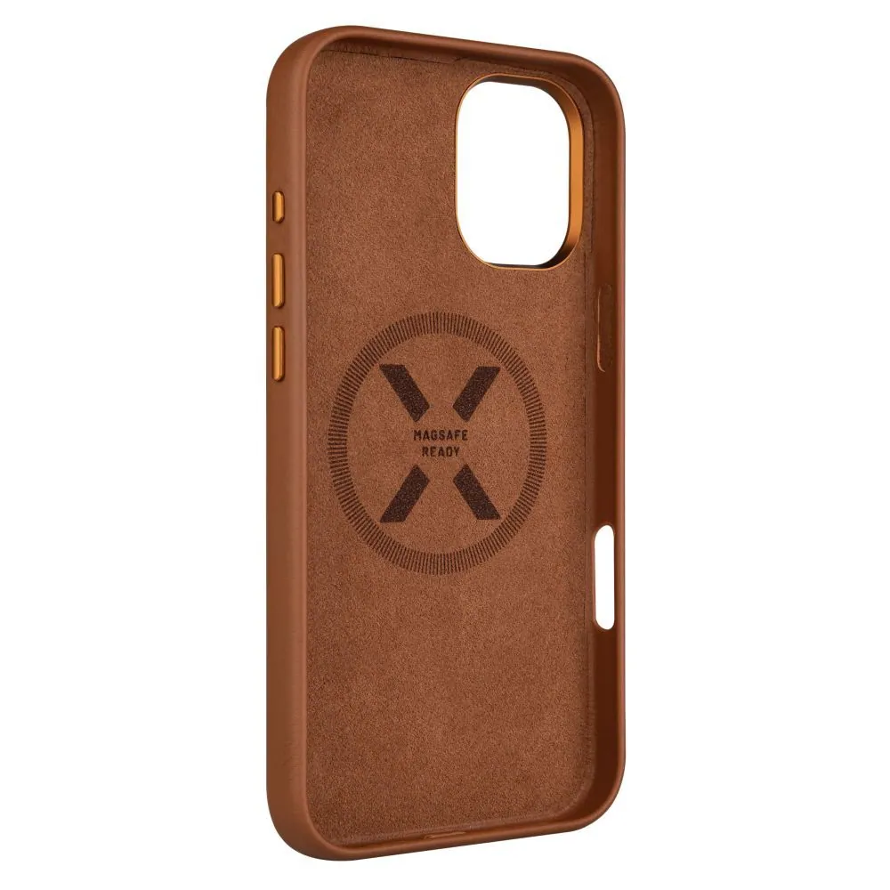 FIXED MagLeather telefontok MagSafe támogatással az Apple iPhone 16 Plus készülékhez, barna – 2. kép