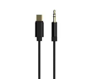 Gembird CCA-CM3.5M-1.5M USB type-C to stereo 3.5 mm AUX cable 1,5m Black