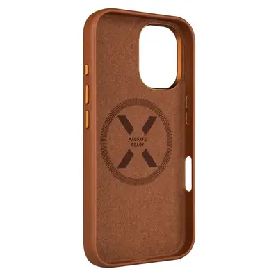 FIXED MagLeather telefontok MagSafe támogatással az Apple iPhone 16 készülékhez, barna – 2. kép