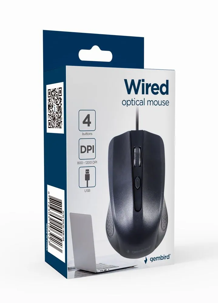 Gembird MUS-4B-01 Optical mouse Black – 3. kép