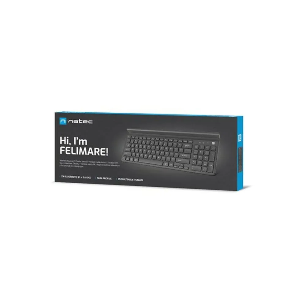 natec Felimare Wireless Bluetooth Keyboard Black US – 4. kép