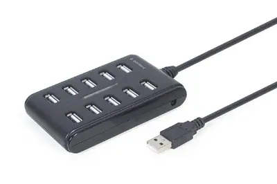 Gembird 10-port USB 2.0 Hub Black – 2. kép