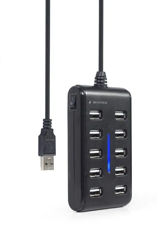 Gembird 10-port USB 2.0 Hub Black – 4. kép
