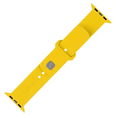 FIXED Sporty szilikon szíj az Apple Watch 42/44/45mm-es okosórákhoz, sárga – 2. kép