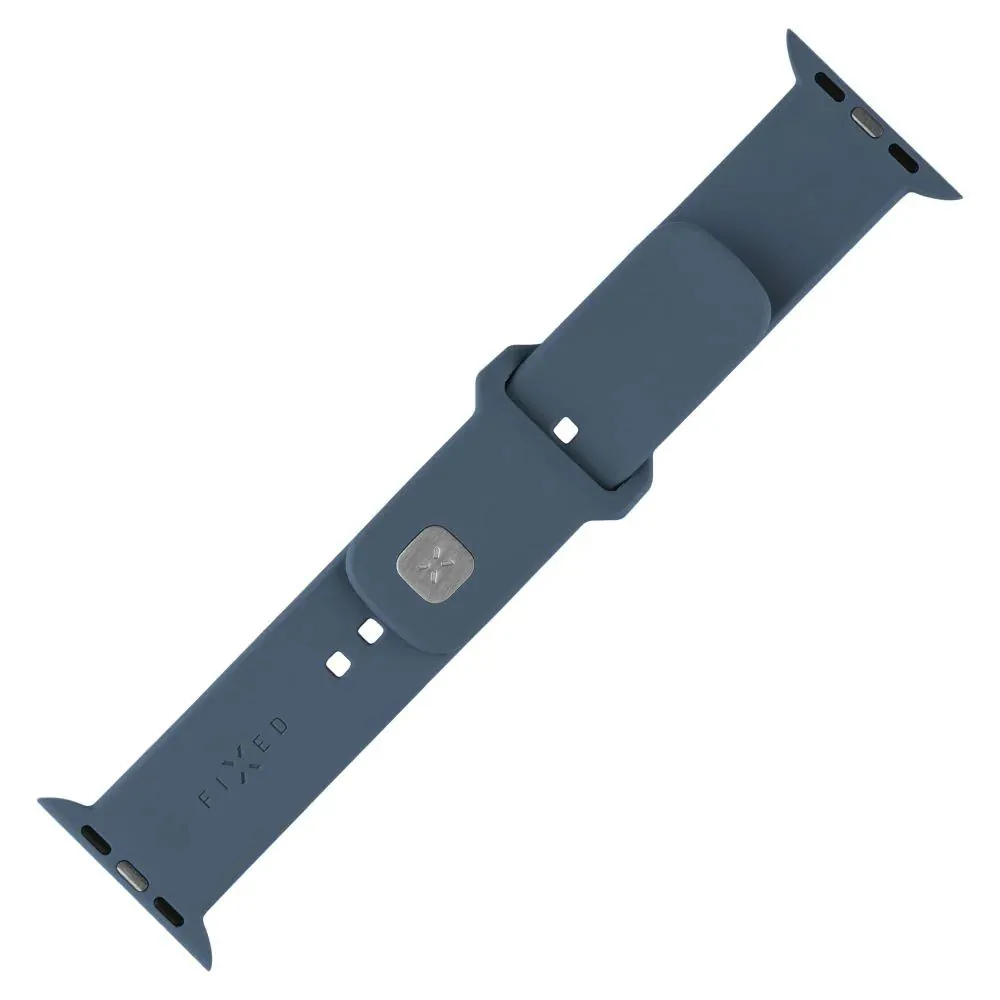 FIXED Sporty szilikon szíj az Apple Watch 42/44/45mm-es okosórákhoz, zöld-kék – 2. kép