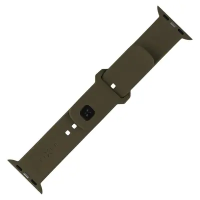 FIXED Sporty szilikon szíj az Apple Watch 42/44/45mm-es okosórákhoz, oliva – 2. kép