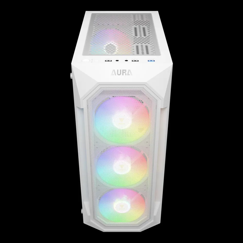 Gamdias Aura GC1 Elite WH ARGB Tempered Glass White – 3. kép