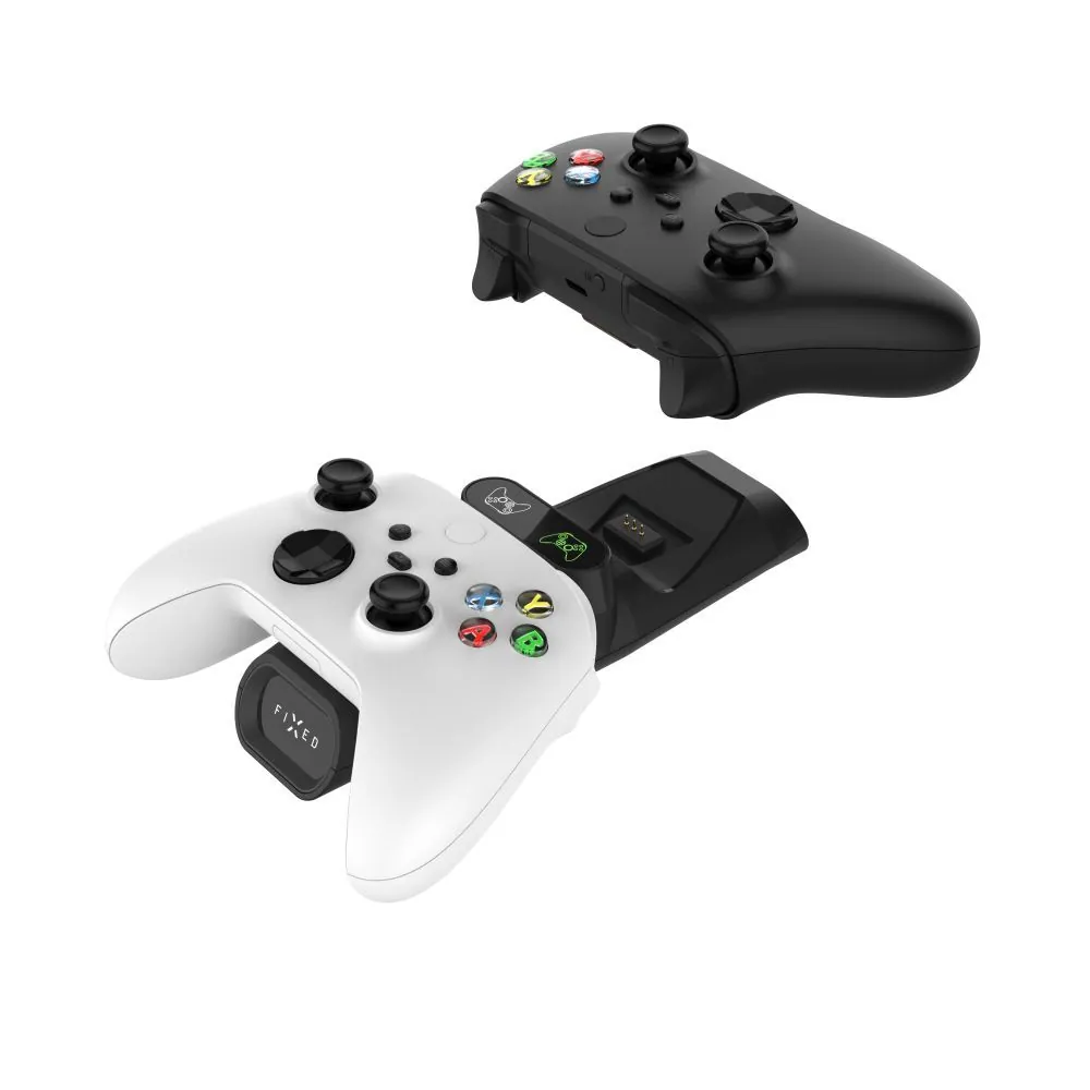 FIXED Kettős töltőállomás Xbox Series S, X kontrollerhez és One vezeték nélküli vezérlőkhöz, fekete – 2. kép