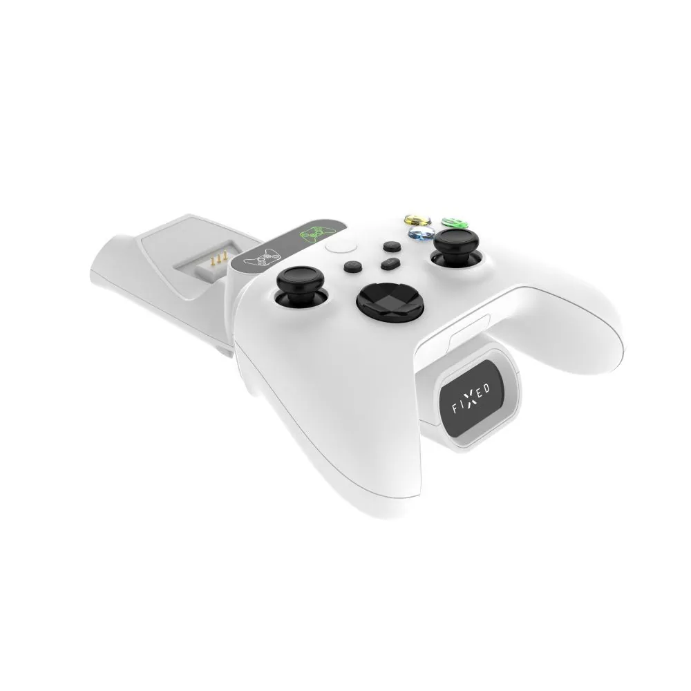 FIXED Kettős töltőállomás Xbox Series S, X kontrollerhez és One vezeték nélküli vezérlőkhöz, fehér – 3. kép