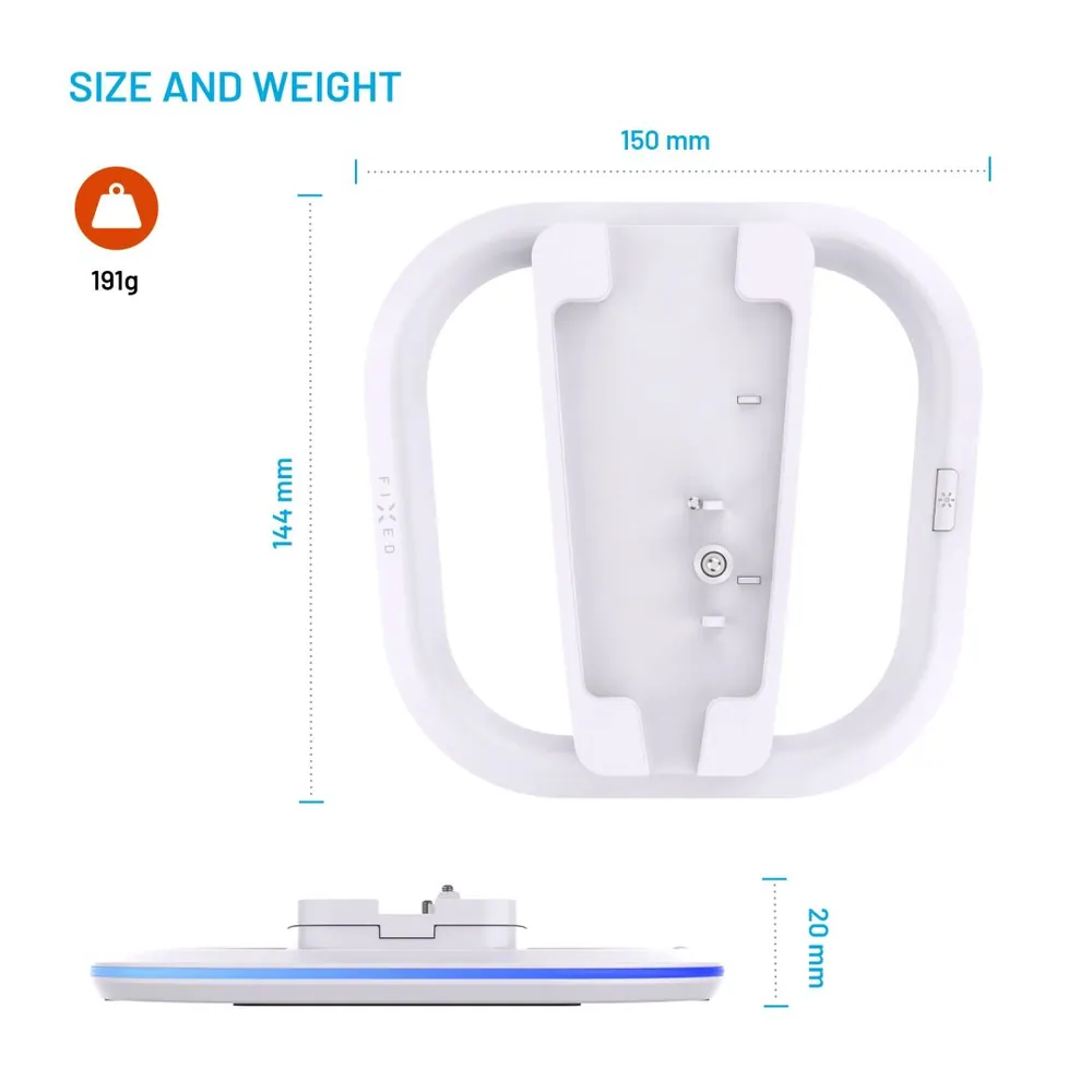 FIXED LED Stand for PlayStation 5, 5 (Slim) and 5 Pro, White – 5. kép