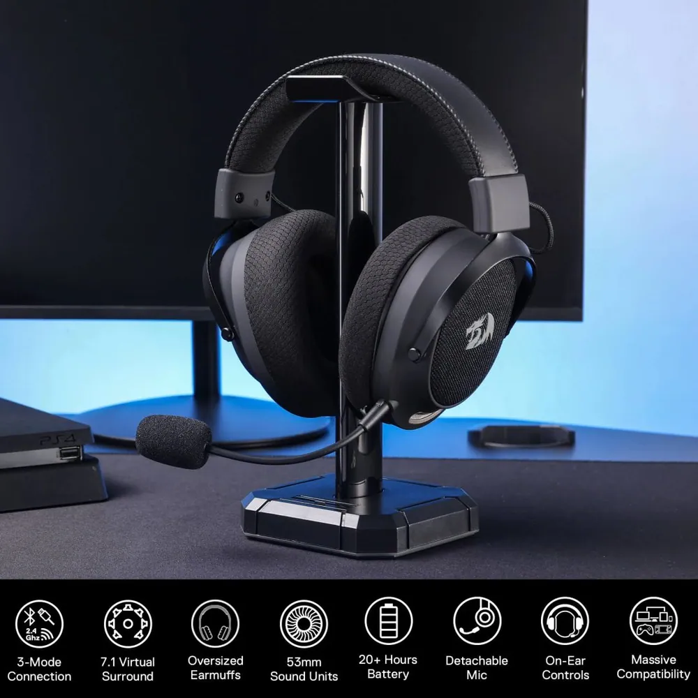Redragon Arrow Pro H858 Wireless Bluetooth Gaming Headset Black – 3. kép