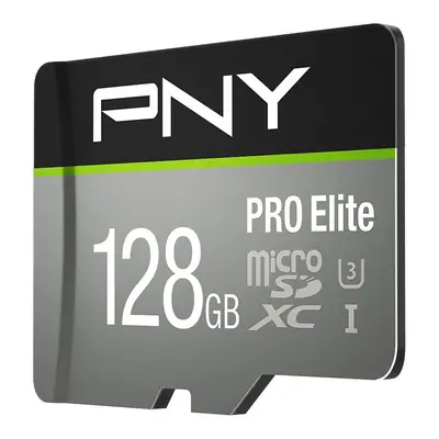 PNY 128GB microSDXC Pro Elite Class 10 U3 V10 + adapterrel – 2. kép