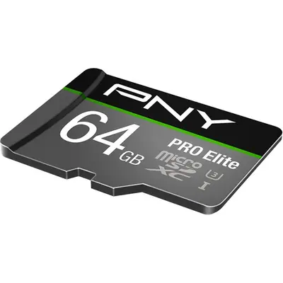 PNY 64GB microSDXC Pro Elite Class 10 U3 + adapterrel – 2. kép