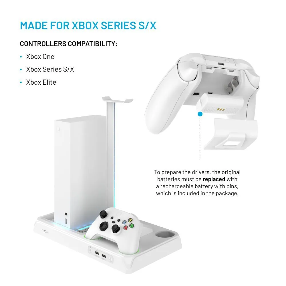 FIXED Többfunkciós állomás Xboxhoz X és S-hez fehér – 3. kép