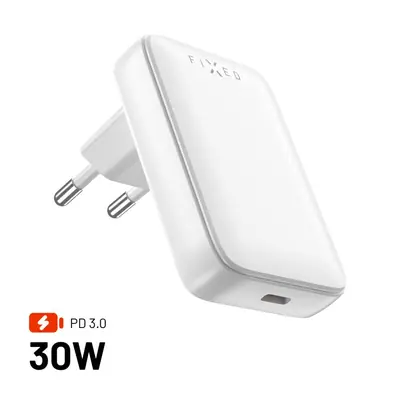 FIXED Slim USB-C úti töltő GaN PD 30W-os fehér – 2. kép