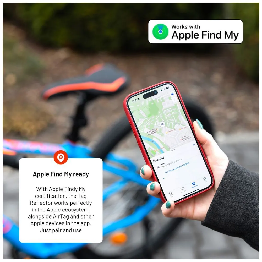 FIXED intelligens helymeghatározó reflektor Apple Find My applikációhoz, vezeték nélküli töltés, fekete – 10. kép