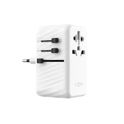 FIXED Voyager utazó adapter 3xUSB-C/1xUSB GaN 120W, fehér – 2. kép