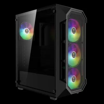Gamdias Aura GC1 Elite ARGB Tempered Glass Black – 2. kép