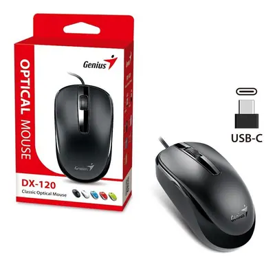 Genius DX-120 Mouse Black Type-C – 2. kép