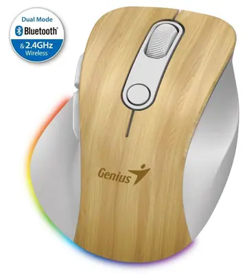 Genius Ergo 9000S Pro Wireless Bluetooth Mouse Pine Wood – 2. kép