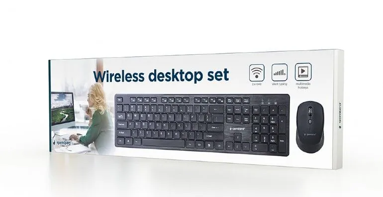 Gembird KBS-WCH-04 Keyboard Combo Black US – 2. kép