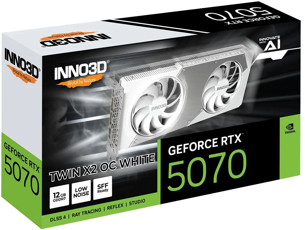 Inno3D GeForce RTX5070 12GB GDDR7 Twin X2 OC White – 3. kép