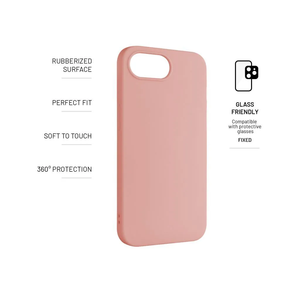 FIXED Rubber Hátlap Story Apple iPhone 16e, rózsaszín – 3. kép