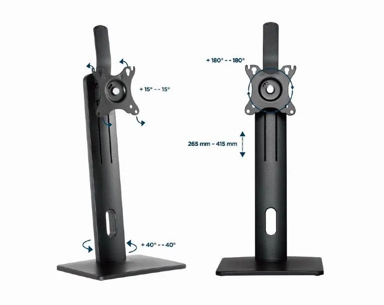 Gembird MS-D1-01 Monitor Desk Stand 17"-32" Black – 7. kép