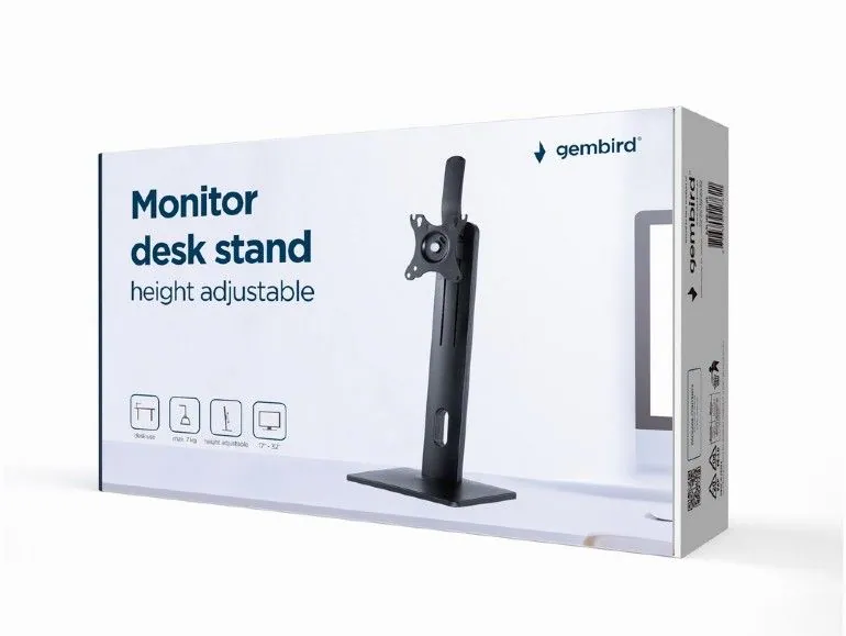 Gembird MS-D1-01 Monitor Desk Stand 17"-32" Black – 8. kép
