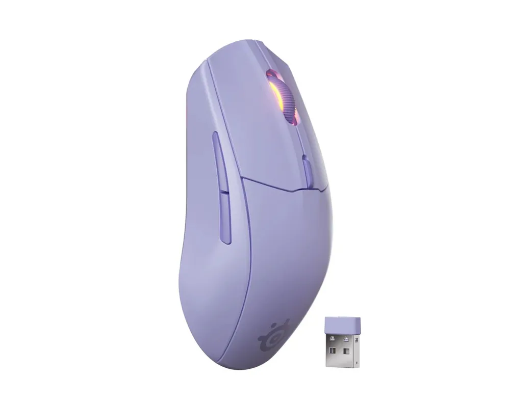 Steelseries Rival 3 Gen 2 Gaming Wireless Bluetooth Mouse Lavender