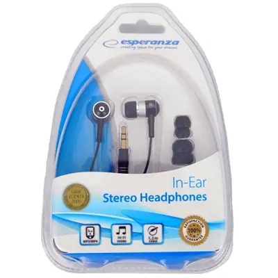 Esperanza EH128 Stereo Earphones Black – 2. kép