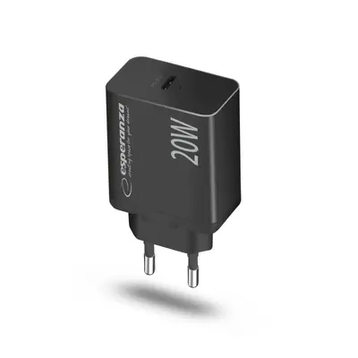 Esperanza EZC104K Quick Power Charger 20W USB-C PD Black – 2. kép