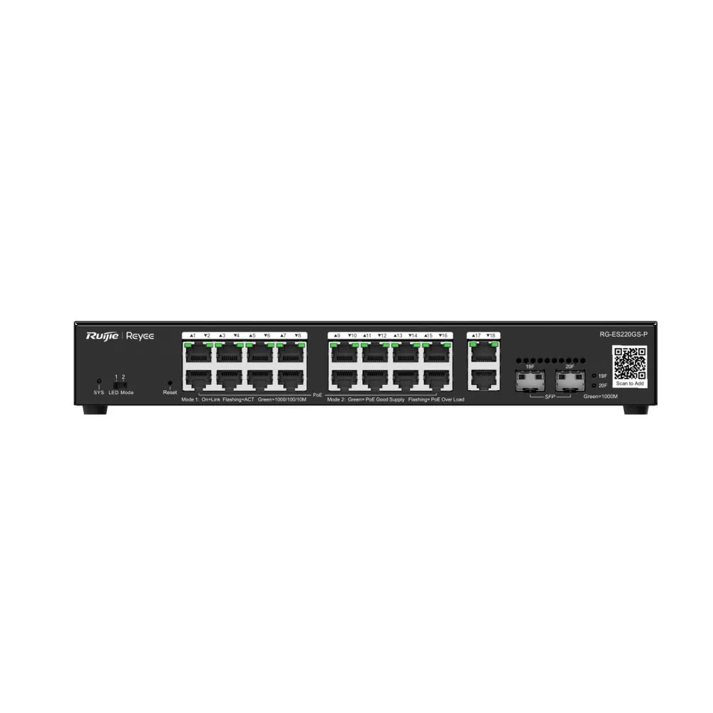 Reyee RG-ES220GS-P 18-Port Gigabit Smart Cloud Managed PoE Switch – 6. kép