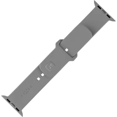 FIXED mágneses szilikon óraszíj Apple Watch 42/44/45/46/49mm-hez, világos szürke – 2. kép