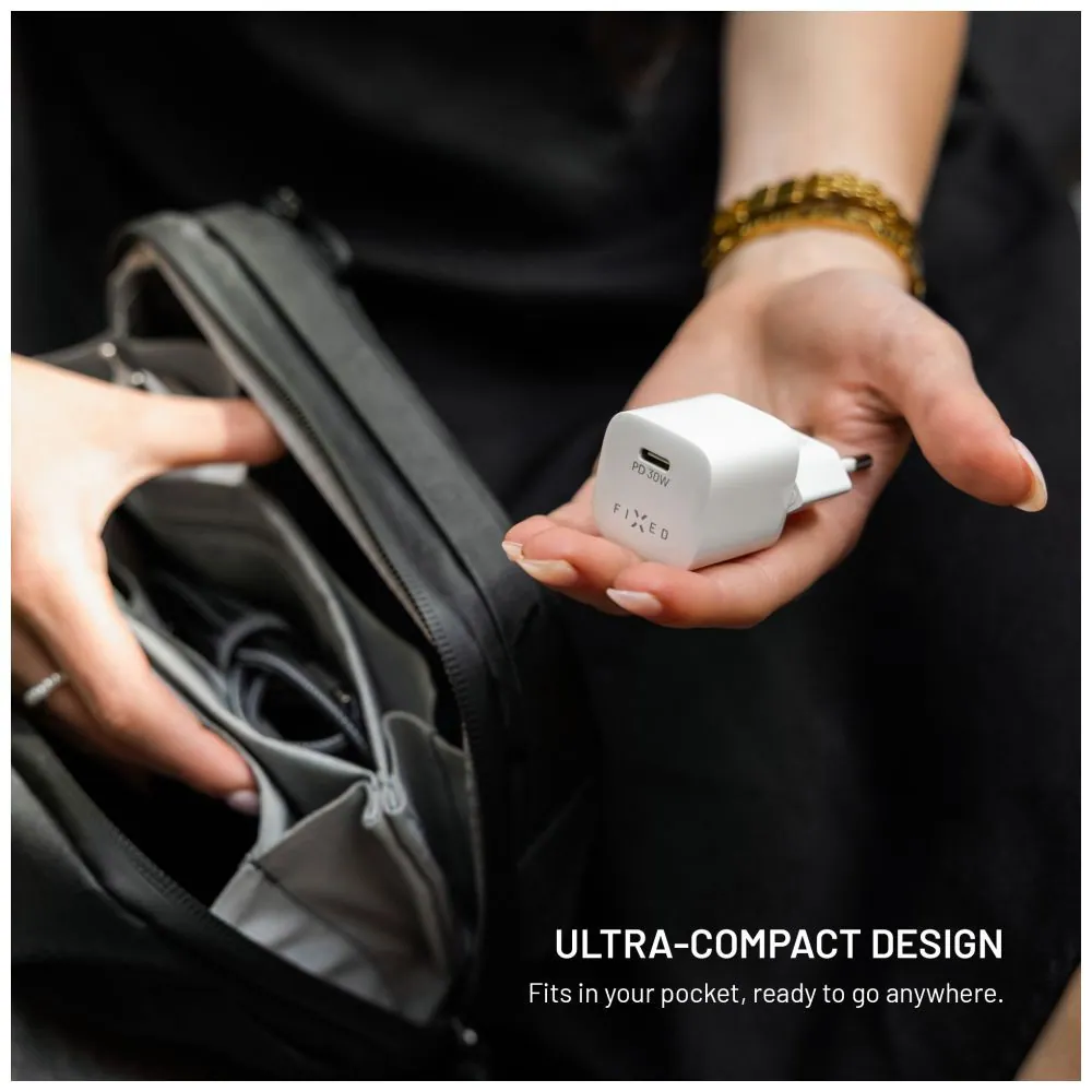 FIXED Mini USB-C GaN Charger 30W White – 4. kép