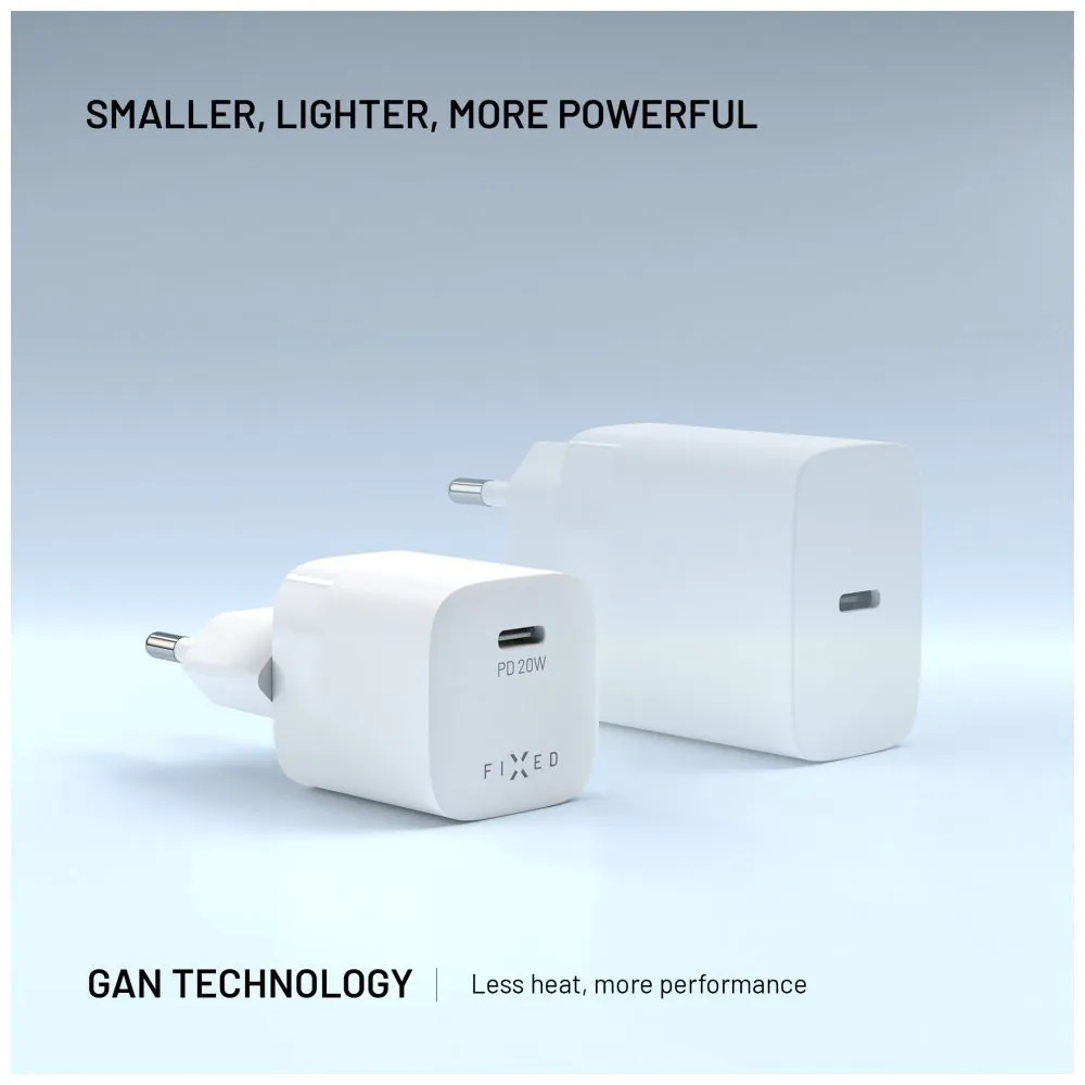 FIXED Mini USB-C Travel-Charger 20W White – 5. kép