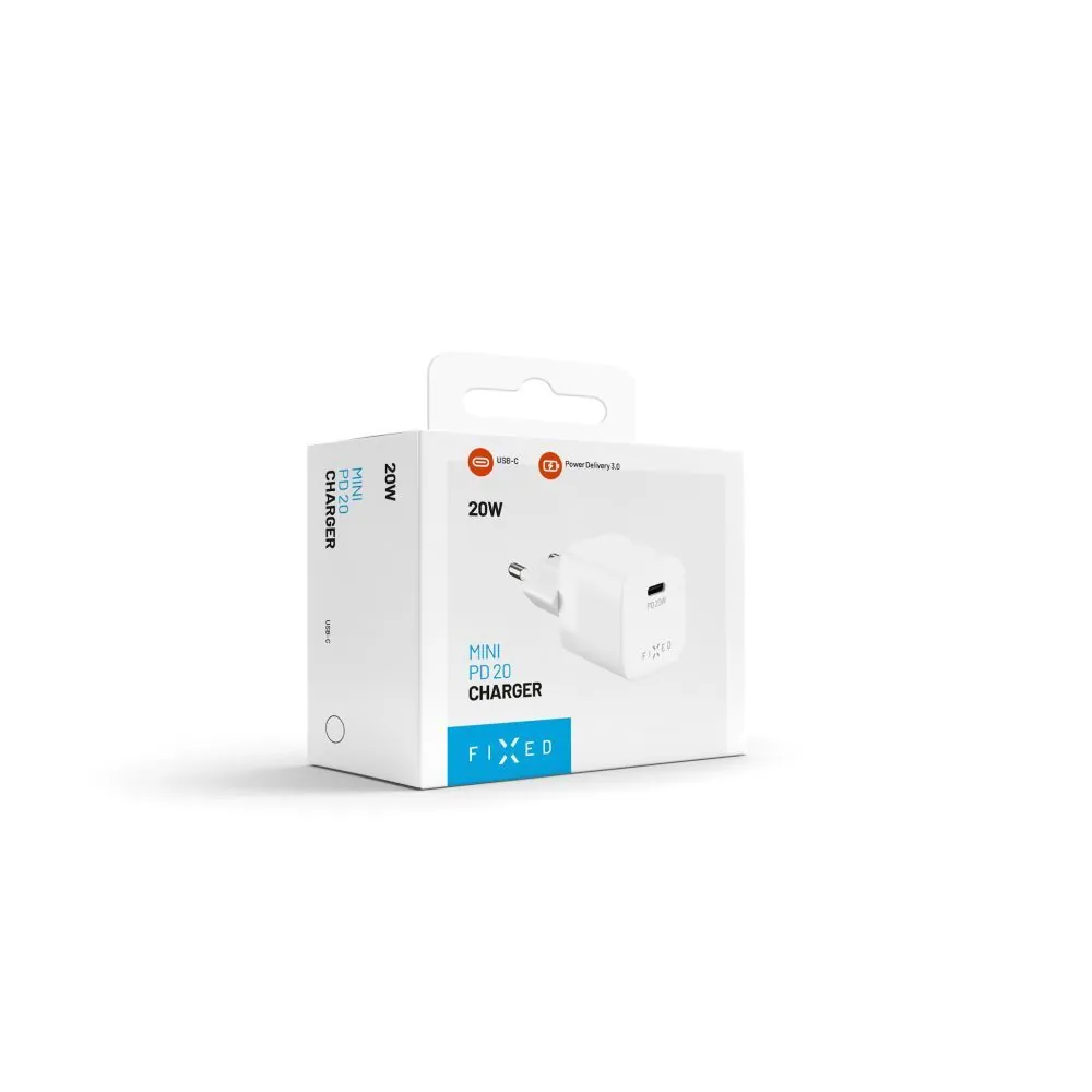 FIXED Mini USB-C Travel-Charger 20W White – 9. kép