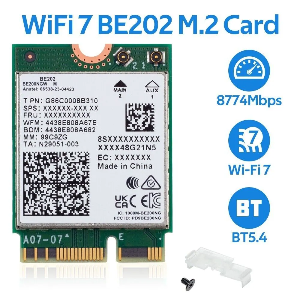 Intel Wi-Fi 7 BE202 2230 2x2 BE+BT No vPro – 2. kép