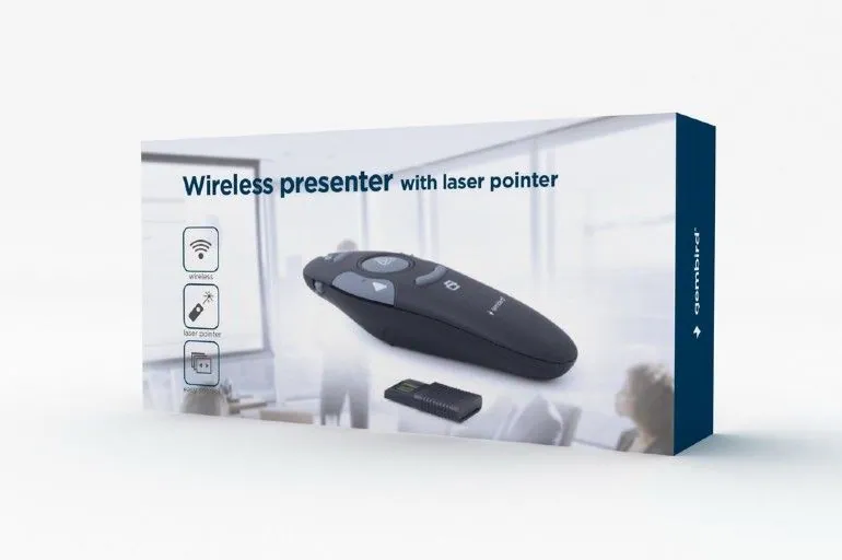 Gembird WP-L-11 Wireless Presenter Red Laser Black – 5. kép