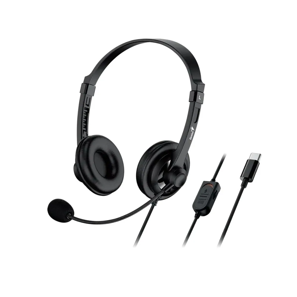 Genius HS-230U Headset Black USB-C – 2. kép