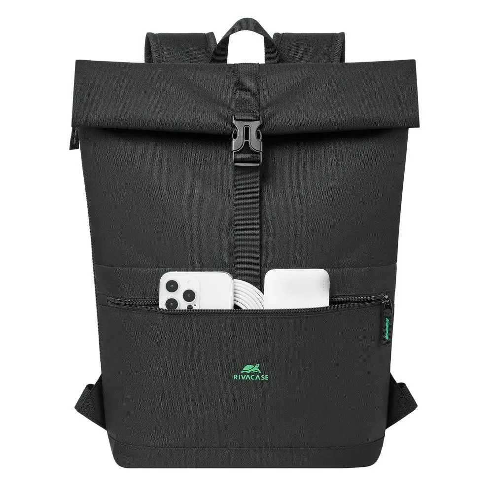 RivaCase 5567 Gremio Eco Rolltop 15L backpack 15,6" Black – 6. kép