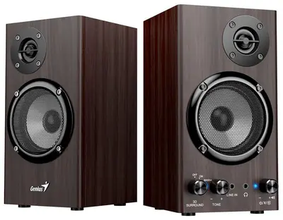 Genius SP-HF520BT Bluetooth Speaker Dark Wood – 2. kép