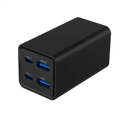 Gembird 4-port 65 W GaN USB PowerDelivery fast charger Black – 2. kép
