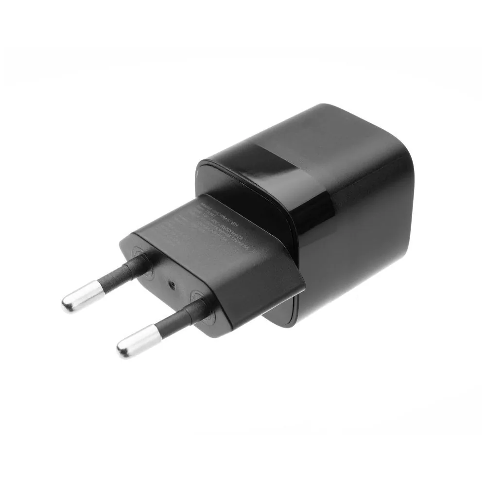 FIXED Mini hálózati töltőkészlet USB-C kimenettel és USB-C/Lightning kábellel 20W 1m, fekete – 4. kép